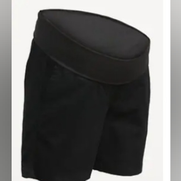 Maternity Rollover-Waist OGC Chino Shorts -- 5-inch inseam, Size L - Picture 1 of 5